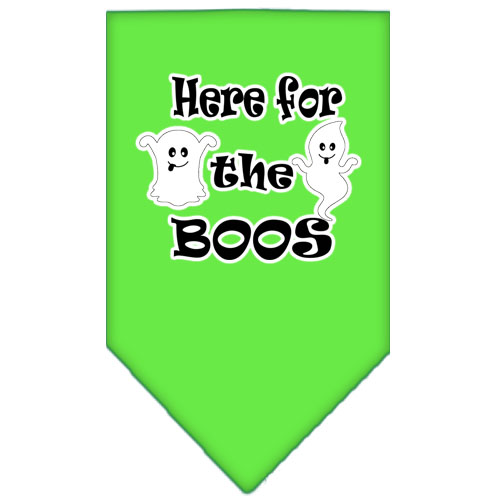 Here for the Boos Screen Print Bandana Lime Green Large